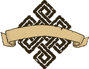 Parchment and Celtic Infinity Emblem