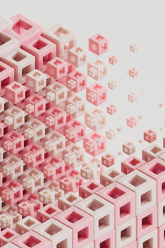 Ascending Pink Cubic Lattice