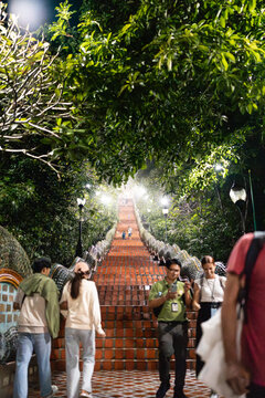 Naga stairs to Wat Phra That Doi Suthep.