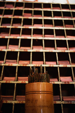 Chinese Temple Details - Sticks for Fortune Telling