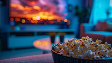 Popcorn Bowl on Table