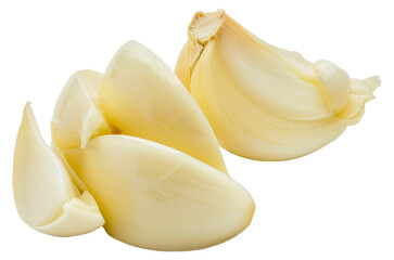 A close up of a piece of garlic, cut out - stock png.