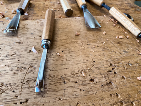 woodwork tools of a carpenter 