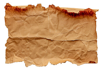 A piece of paper with a brown background and a few lines on it, cut out - stock png.