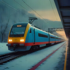 Fototapeta premium Train in Norway