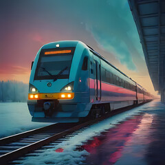 Fototapeta premium Train in Norway