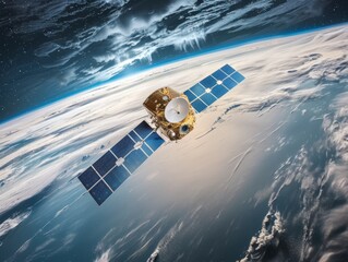 Revolutionizing weather monitoring through AI-enhanced satellites - obrazy, fototapety, plakaty