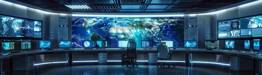 Satellite command center AI protocols in operation