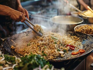The warmth of a Pad Thai welcome - obrazy, fototapety, plakaty