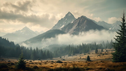 Epic peaks and forest scenery