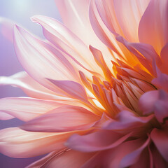 Macro shot of a delicate flower petal. 