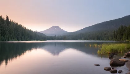 Foto op Canvas sparks lake in central oregon cascade lakes highway a popular outdoors vacation destination © Adrian