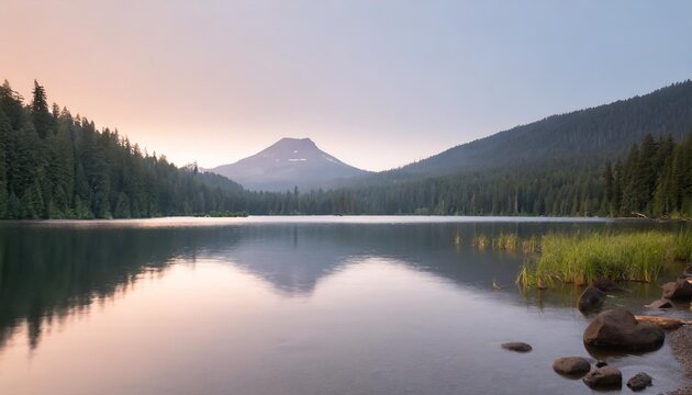 sparks lake in central oregon cascade lakes highway a popular outdoors vacation destination