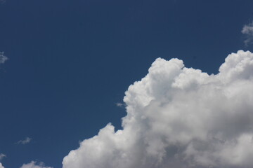 blue sky with cloud closeup