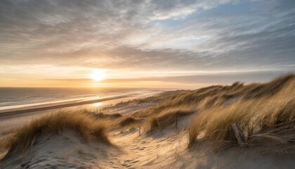 beautiful sunset at the dune beach