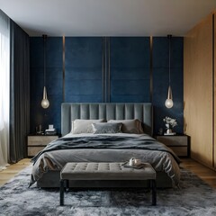 beautiful bedroom design by a architect in a house	