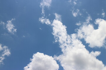 clouds in the blue sky
