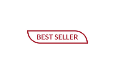 Best seller red ribbon label banner. Open available now sign or Best seller tag.