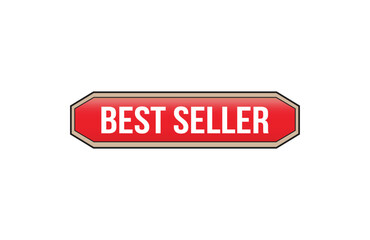 Best seller red ribbon label banner. Open available now sign or best seller tag.