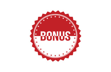 Red banner Bonus on white background.