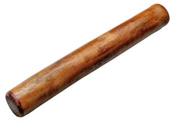 A wooden stick with a brownish color, cut out - stock png.