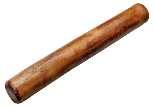A wooden stick with a brownish color, cut out - stock png.