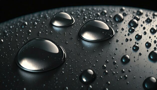 water drops on black background