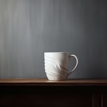 illustration of A close-up photograph of a simple clean tumbler mug, Generative ai