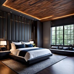 beautiful bedroom design by a architect in a house	