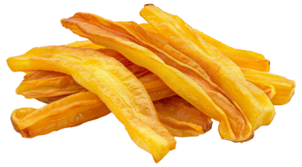 A pile of yellow chips, cut out - stock png.