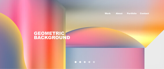 Glassmorphism geometric abstract background. Vector Illustration For Wallpaper, Banner, Background, Card, Book Illustration, landing page