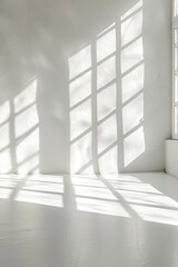 Obraz premium Stark white minimalist texture, play of light and shadow, clean aesthetic