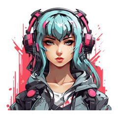 futuristic cyberpunk character design