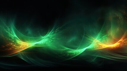 Obraz premium Digital Aurora, Witnessing Abstract Phenomena in the Technological Sky