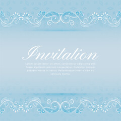 decorative floral border for wedding or invitation card design