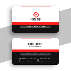 modern corporate visiting card template in black and white