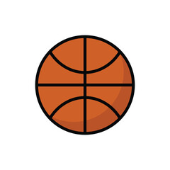 Basketball Ball Vector png Flat Design Transparent Background