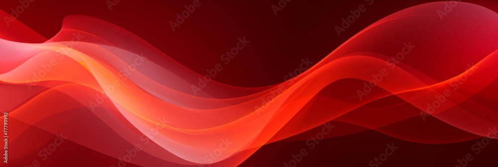 Wall mural red background with waves,banner