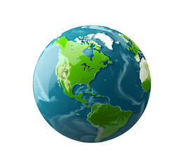 earth globe isolated