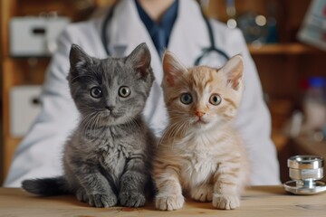 Cat at veterinary clinic
