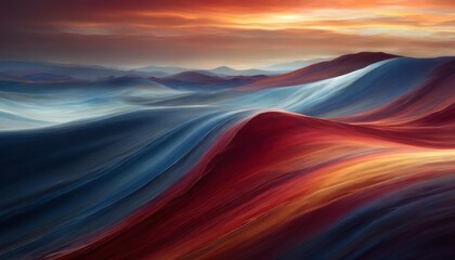 wavy and spacial abstract background in red and navy blue