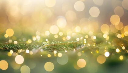 green and gold abstract bokeh christmas background