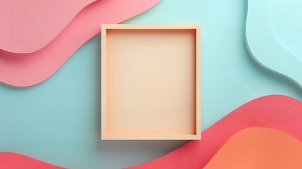 Abstract pastel colored paper texture minimalism background Minimal geometric shapes and lines...