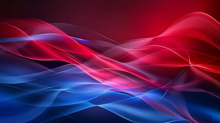 Abstract red and blue waves background