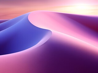Ethereal Landscape of Pink Sand Dunes and Vibrant Blue Sky in the Saharan Desert - obrazy, fototapety, plakaty