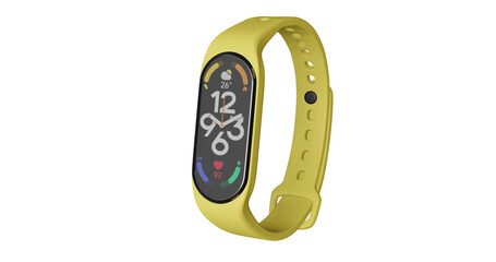 3d render of smart band, fitness watch, sport bracelet, or fitness activity tracker isolated on in transparent background png format.