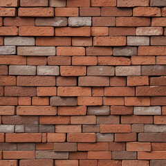 Obraz premium Red, orange or brown normal color brick wall. Texture brick wall panoramic texture wallpaper background.