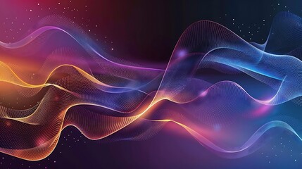 Colorful Abstract Technology Wave Graphic Background