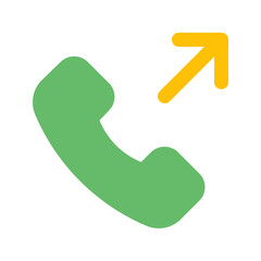 outgoing call flat icon