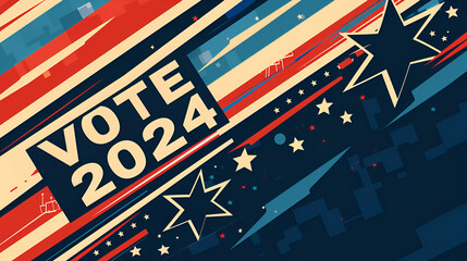 Vote 2024 Presidential Election Banner Background Backdrop Aspect 16:9
